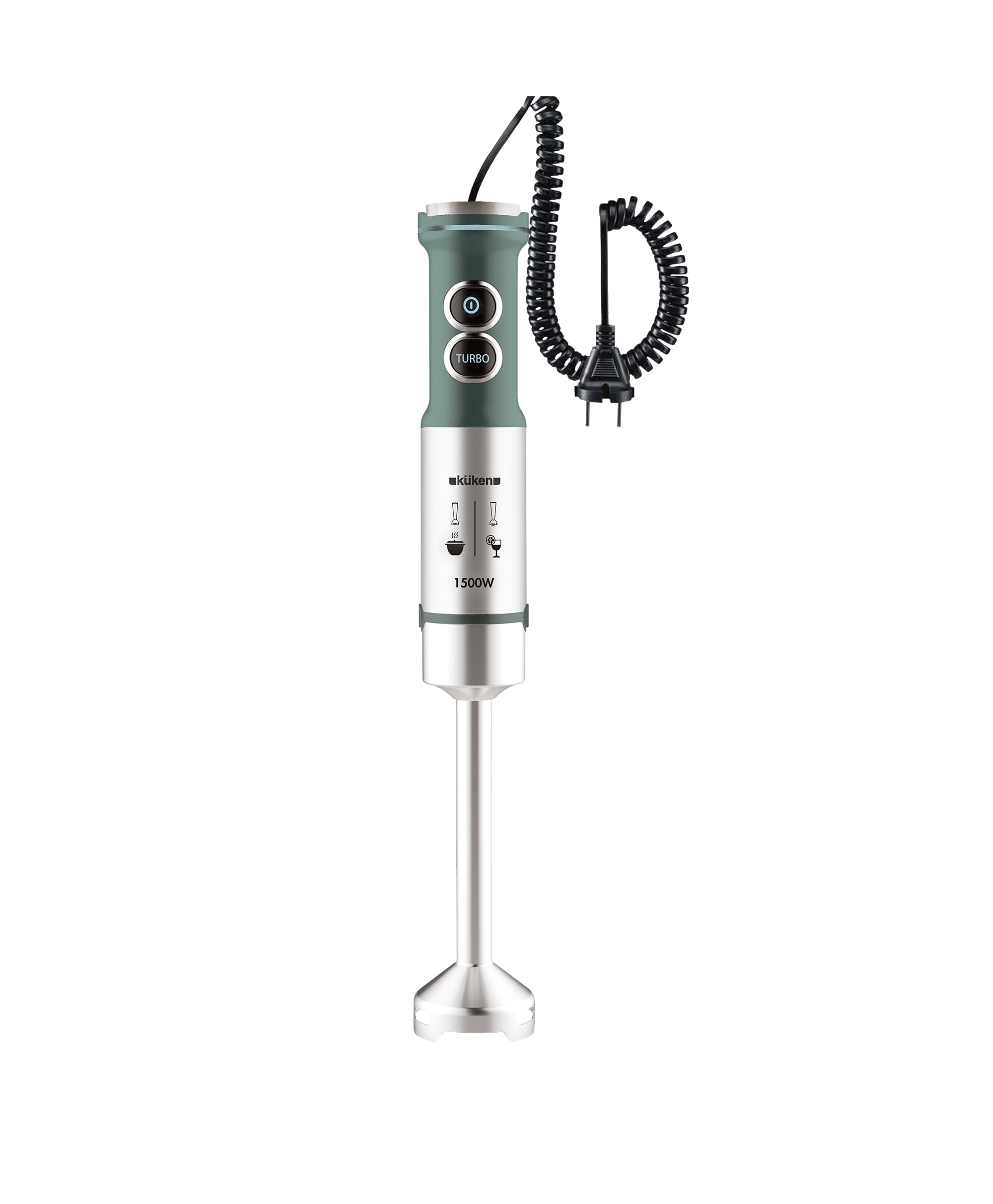 BATIDORA PREMIUM VINTAGE BRAZO INOX CON VASO 1500W 34321 KÜKEN - Imagen 2