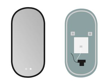 LEDIMEX TOKYO ESPEJO OVALADO ORO ROSA RETROILUMINADO 50X90 - Imagen 5