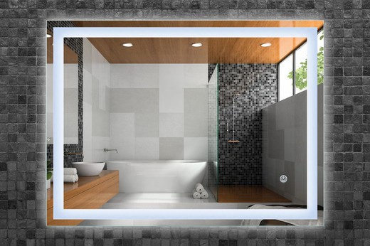 PYP HOLLY ESPEJO RECTANGULAR RETROILUMINADO 100X80 - Imagen 2