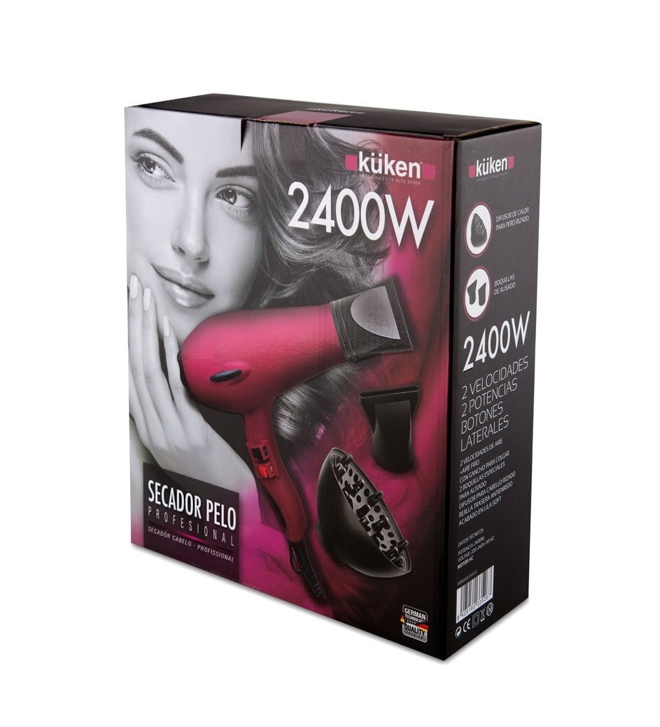 SECADOR PELO PROFESIONAL 2400W LILA 33526 KÜKEN - Imagen 3