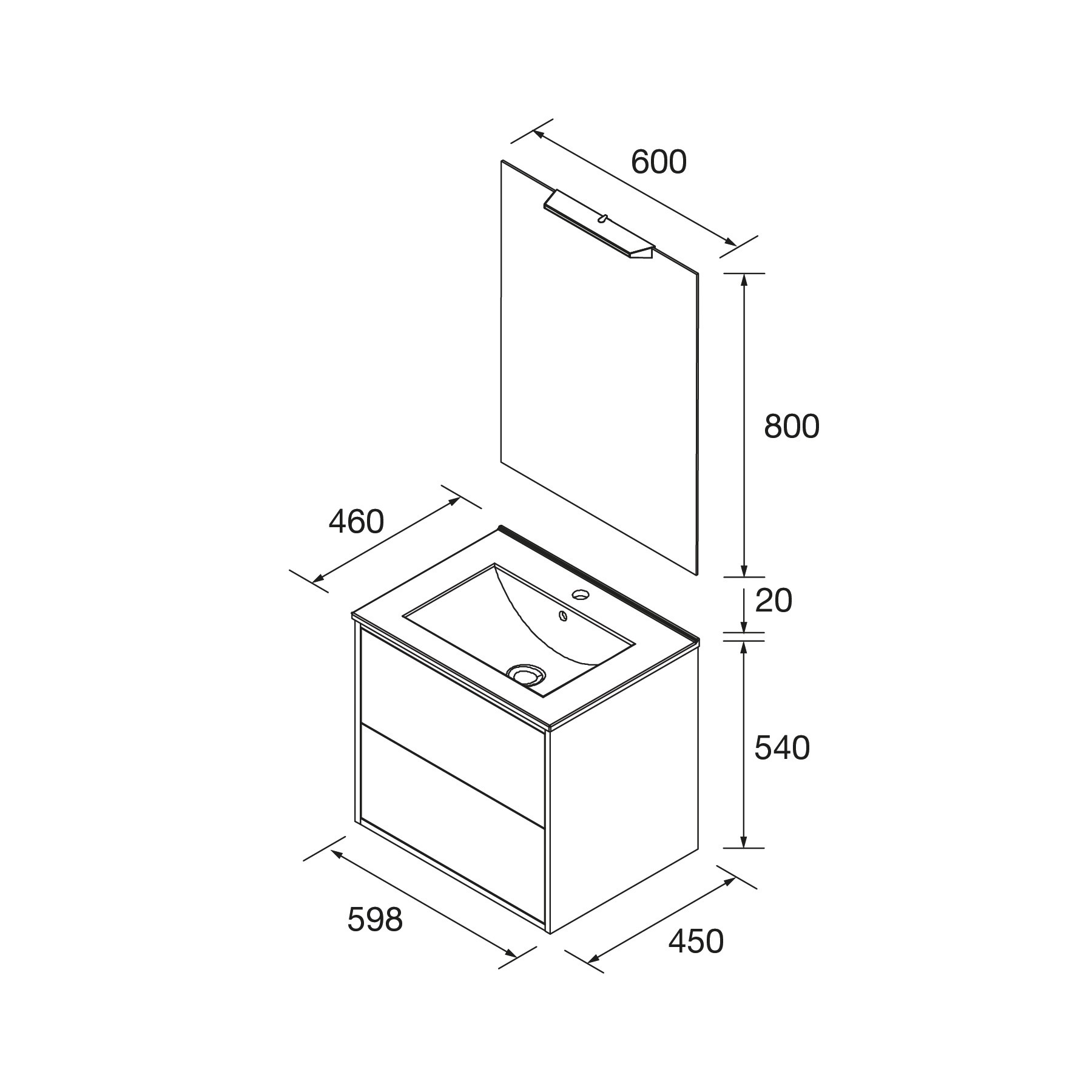 SALGAR OPTIMUS CONJUNTO COMPLETO 2C BL MATE 60 - Imagen 3