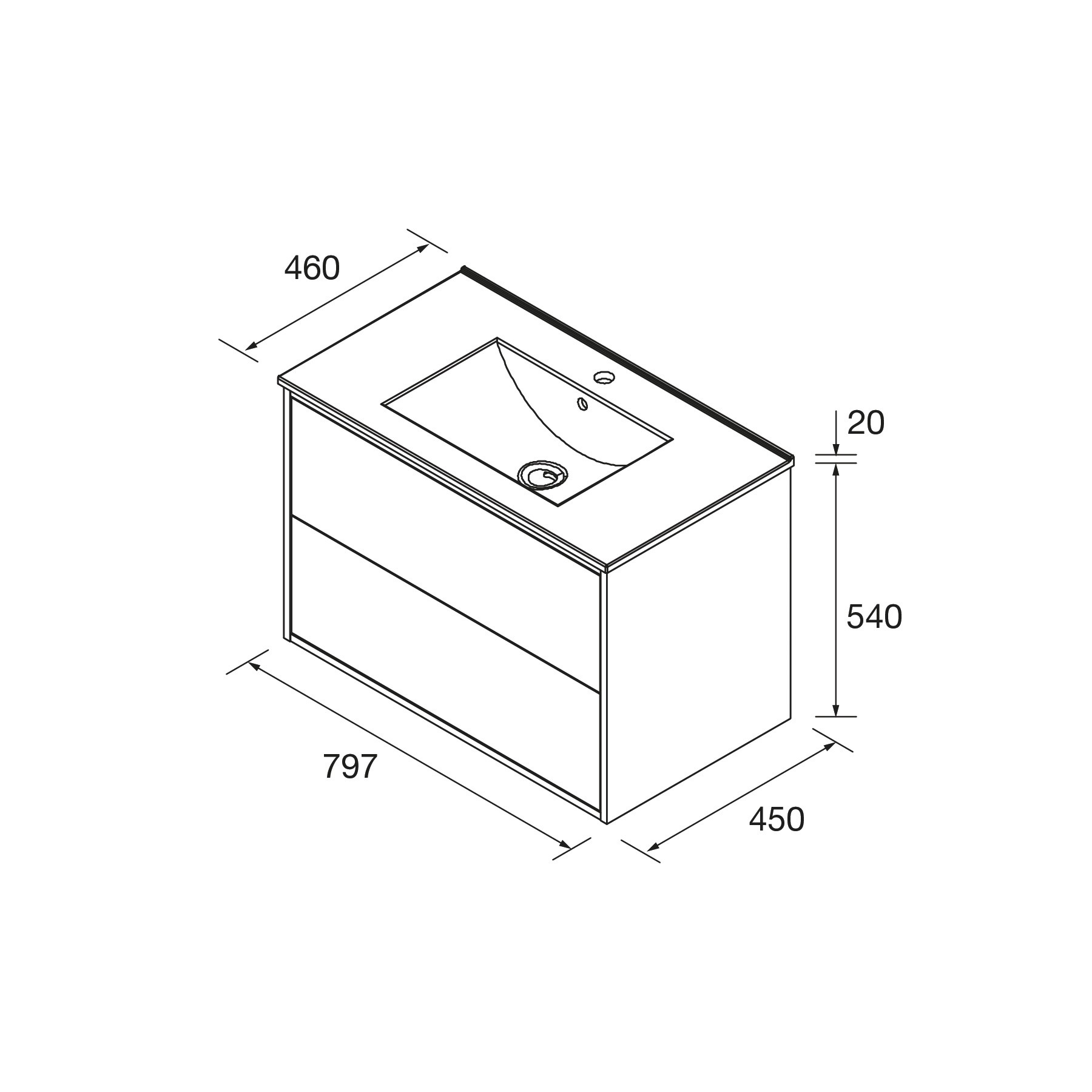 SALGAR OPTIMUS BAJO + ENCIMERA PORCELANA NATURAL 80 - Imagen 3