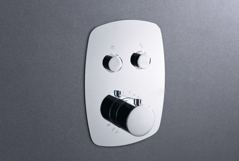 FEROE CONJUNTO DUCHA EMPOTRADO TERMOST脕TICO CROMO IMEX - Imagen 2