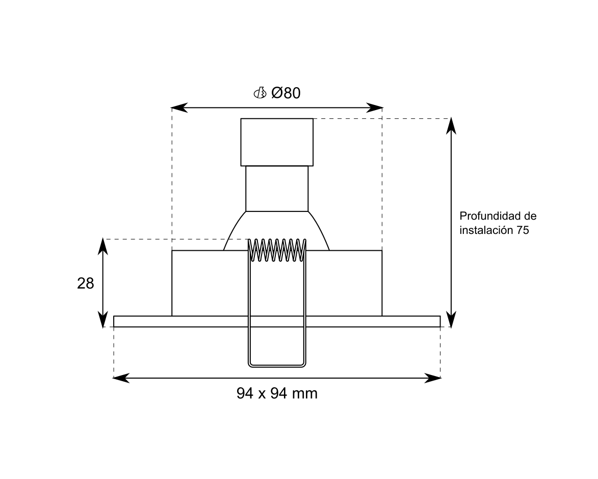 DOWNLIGHT EMPOTRABLE CUADRADO BASCULANTE ALUMINIO - Imagen 2