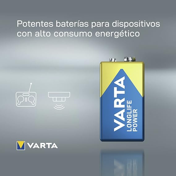 VARTA BLISTER 1 PILA ALKALINAS 6LP3146 9V - Imagen 2