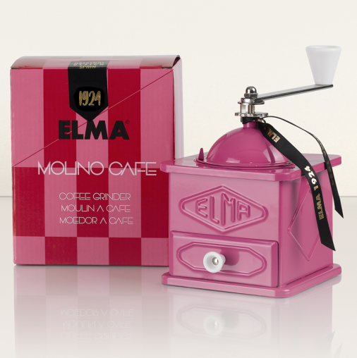 MOLINILLO CAFE RETRO CHAPA ROSA ELMA - Imagen 3