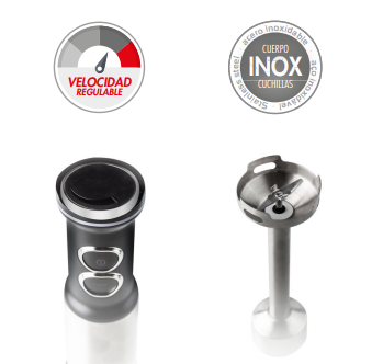 BATIDORA PREMIUM VINTAGE BRAZO INOX CON VASO 1500W 34321 KÜKEN - Imagen 4