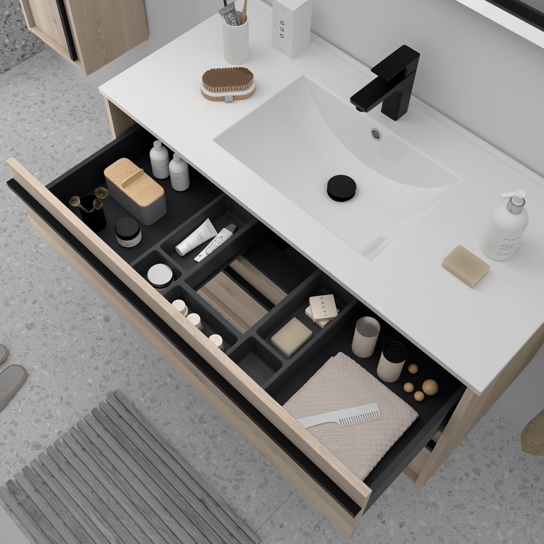 SALGAR ATTILA BAJO 2C + ENCIMERA PORCELANA NATURAL 60 CM - Imagen 3