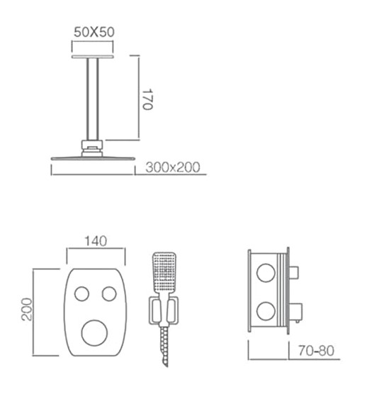 FEROE CONJUNTO DUCHA EMPOTRADO TERMOST脕TICO CROMO IMEX - Imagen 4