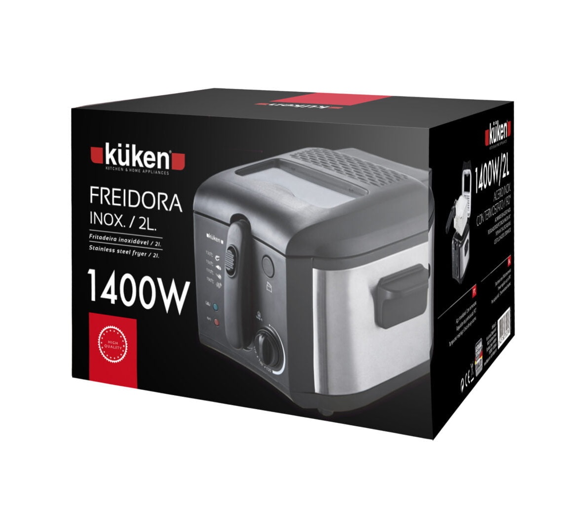 FREIDORA INOX 2 LITROS 1300W 33239 KÜKEN - Imagen 4