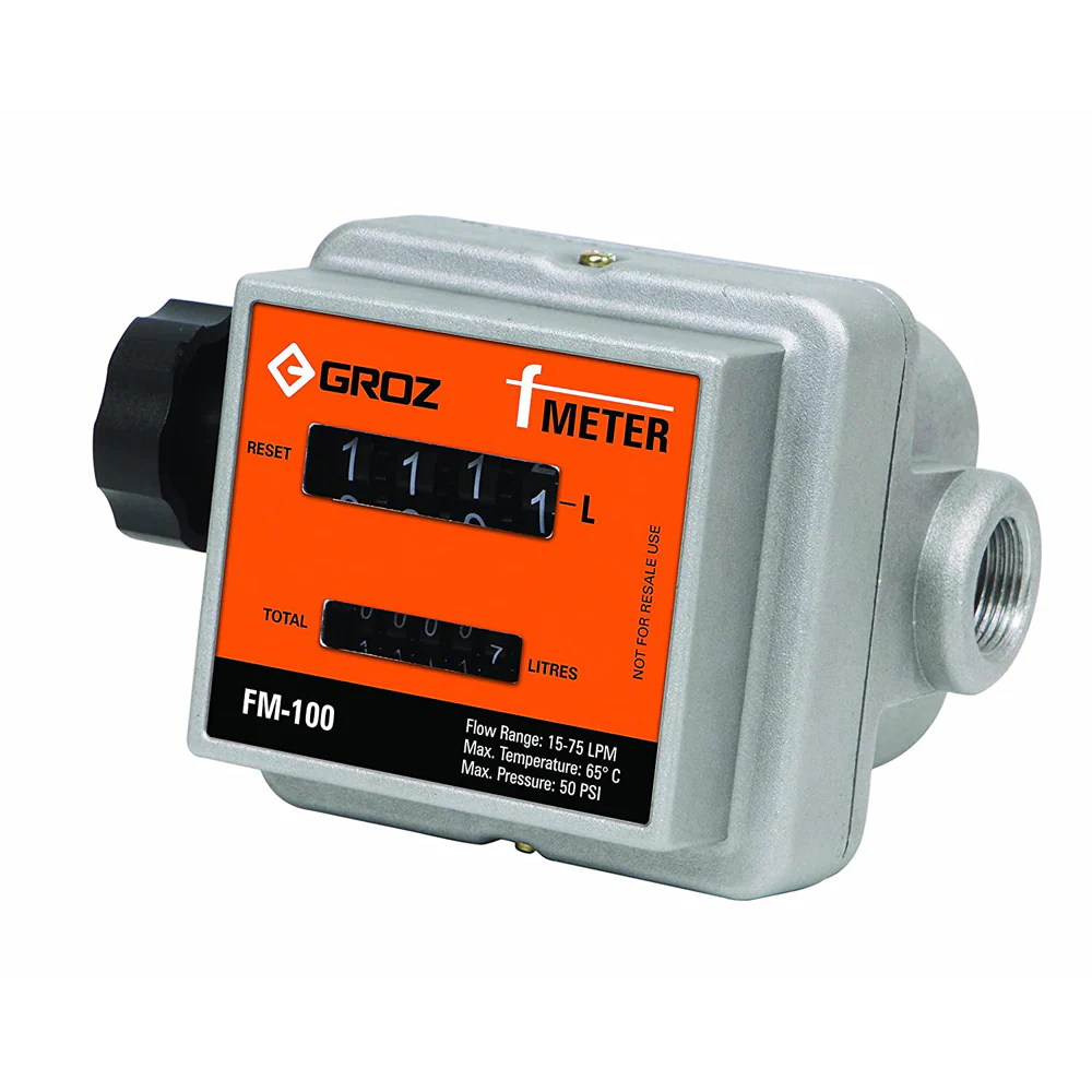 MEDIDOR DE FLUJO EN LITROS 1 PULGADA NPT 50PSI GASOLINA Y DIESEL PRECISION +/-1%