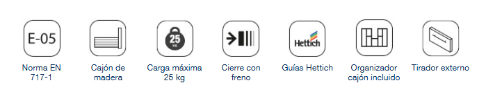 SALGAR ATTILA BAJO 2 C + ENCIMERA ROBLE AFRICA 80 CM - Imagen 4