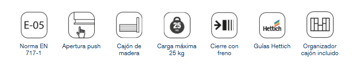 SALGAR OPTIMUS BAJO DOBLE + ENCIMERA BLANCO MATE 120 - Imagen 4