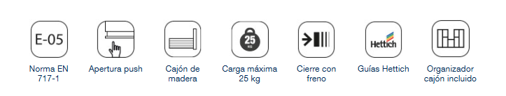 SALGAR OPTIMUS BAJO DOBLE + ENCIMERA PORCELANA NATURAL 120 - Imagen 4