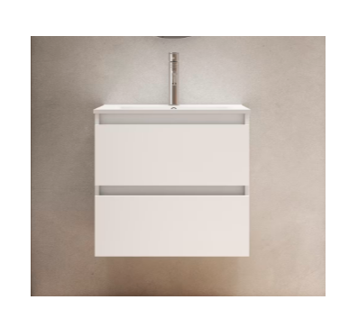 VISOBATH BOX BAJO + ENCIMERA PORCELANA 2C 60 CM BLANCO MATE FONDO REDUCIDO - Imagen 2