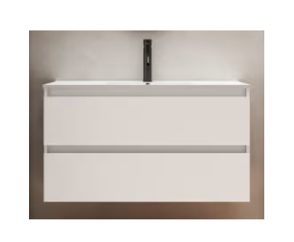 VISOBATH BOX BAJO + ENCIMERA PORCELANA 2C 80 CM BLANCO BRILLO FONDO REDUCIDO - Imagen 2