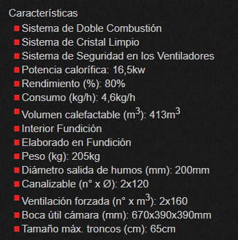 BRONPI MADRID INSERTABLE DE LE脩A VISION 90 CM - Imagen 4